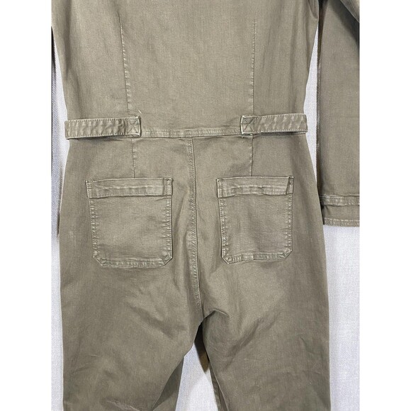 Lucky Brand Aviator Jumpsuit Womens 29 Long Sleeve Zip Utility Pockets Boiler Su - Picture 10 of 13